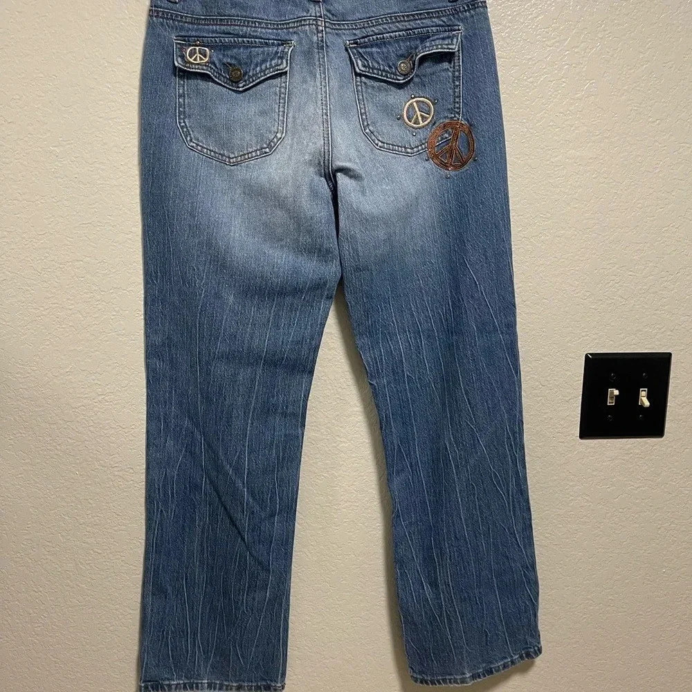 Arizona Girls Embellished Denim Jeans Size 16 - Picture 2 of 7